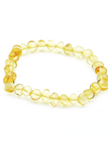 Polished lemon Amber bracelet