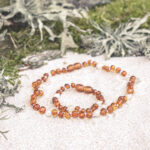 Caramel amber with moonstone