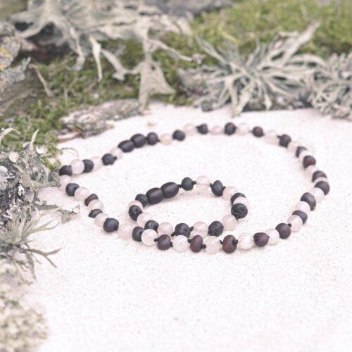 Raw cherry necklace